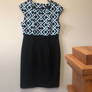 Women’s patterned/black dress size 12 - unworn!